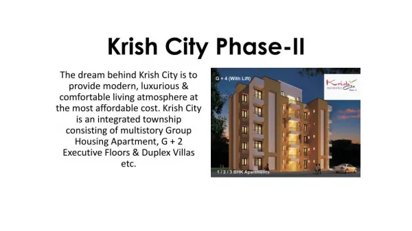 Krish City-II 1/2/3 BHK Properties In Bhiwadi