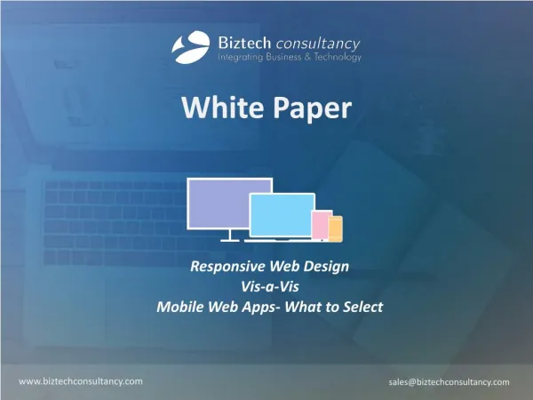 Responsive Web Design OR Mobile Web Apps