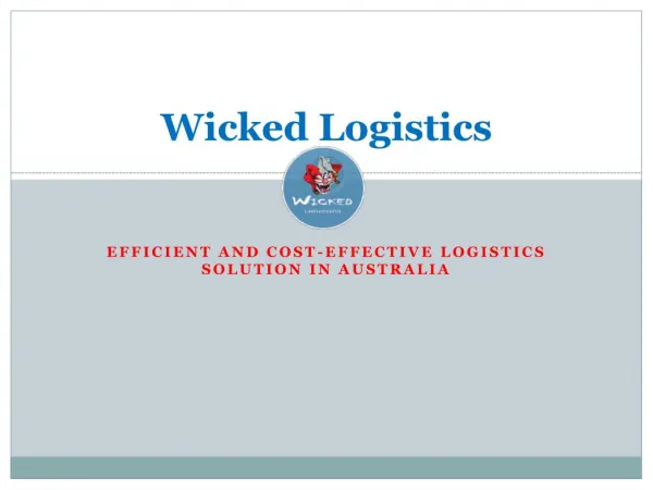 Efficient & Cost-Effective Logistcs Solution in Australia