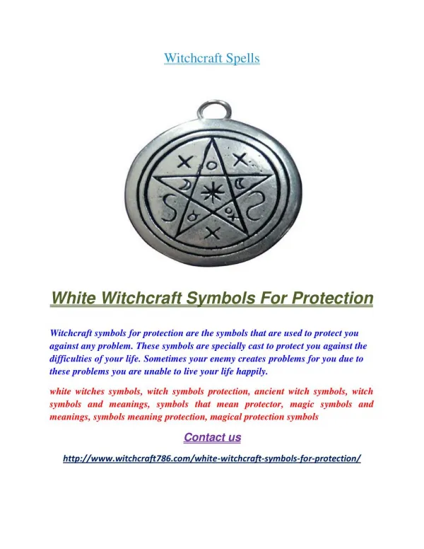 White Witchcraft Symbols For Protection