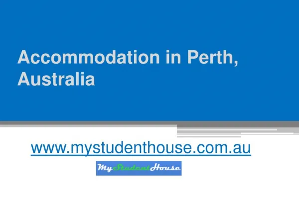 Accommodation in Perth, Australia - www.mystudenthouse.com.au