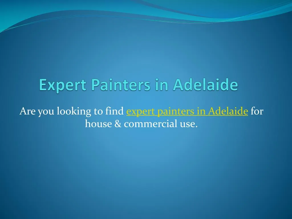 expert painters in adelaide