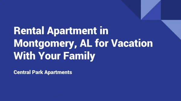 Rental Apartment in Montgomery, AL for Your Family