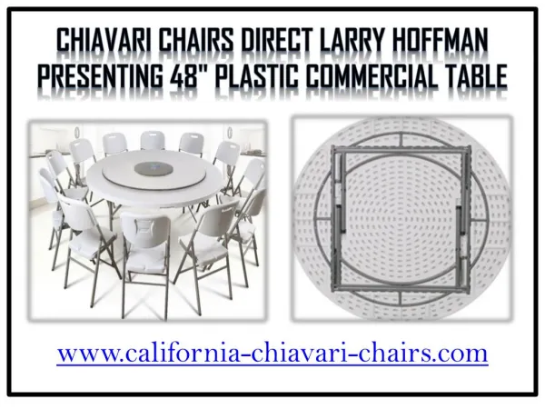 Chiavari Chairs Direct Larry Hoffman Presenting Plastic Commercial Table