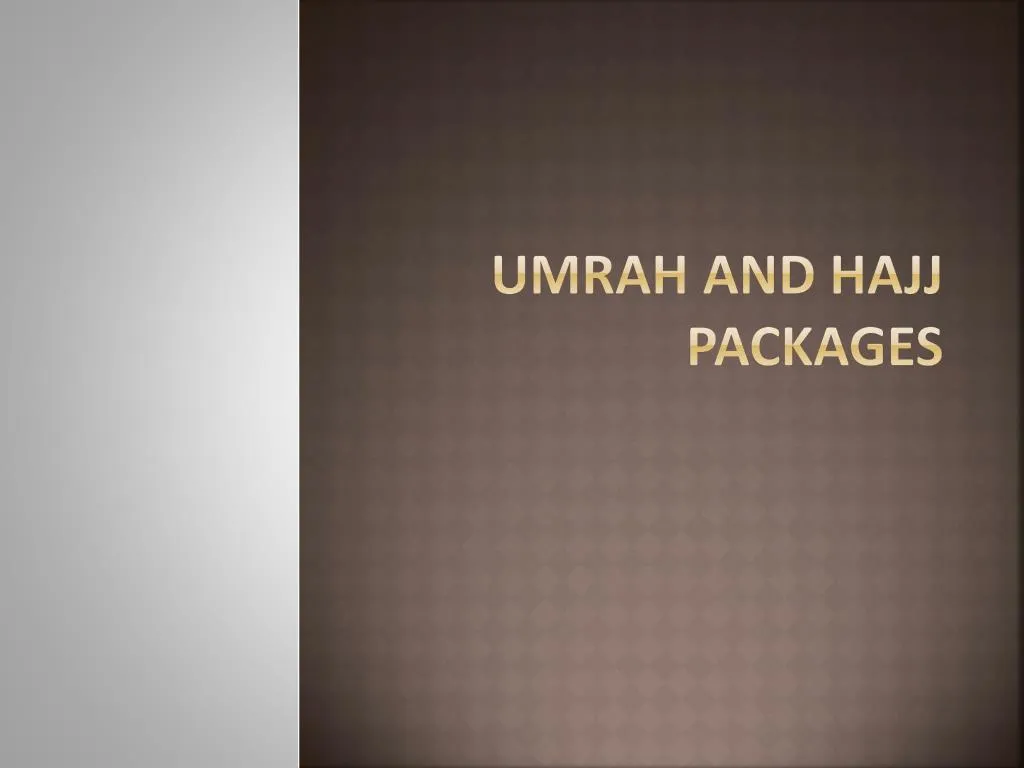 umrah and hajj packages