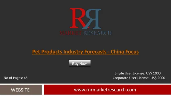 In-Depth China Pet Products Industry and Forecasts Analysis Report
