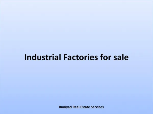 Industrial Factories for sale in Noida
