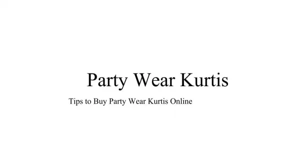 party wear Kurtis