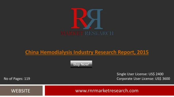 China Hemodialysis Industry Development Analysis Report 2015