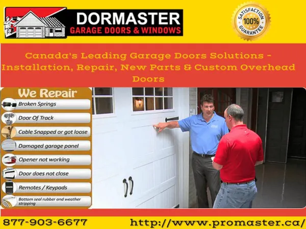 Garage Door Repair and Installation Services - Dormaster Garage Doors & Windows