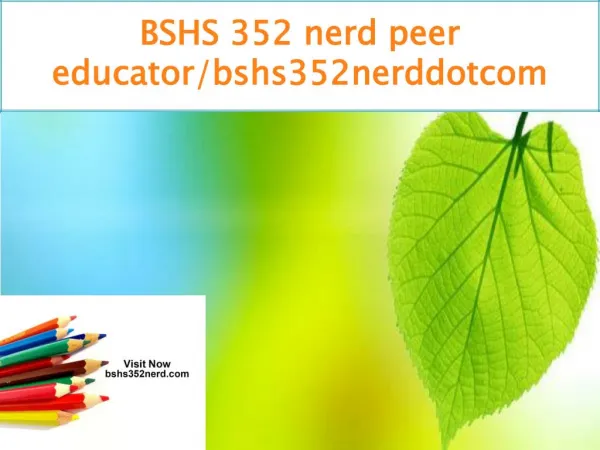 BSHS 352 nerd peer educator/bshs352nerddotcom