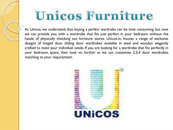 Buy Modular Wardrobes, Wardrobes Online, Customised Wardrobes in modern designs- UNiCOS