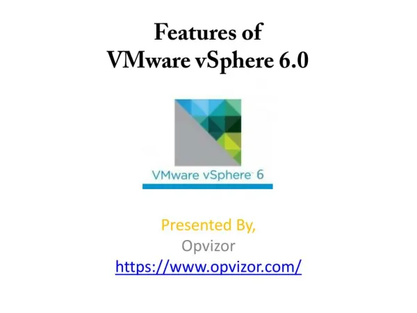 Features of VMware vSphere 6.0