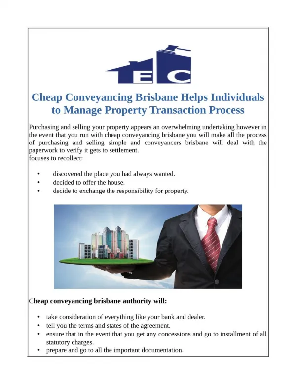 Cheap Conveyancing Brisbane Helps Individuals to Manage Property Transaction Process