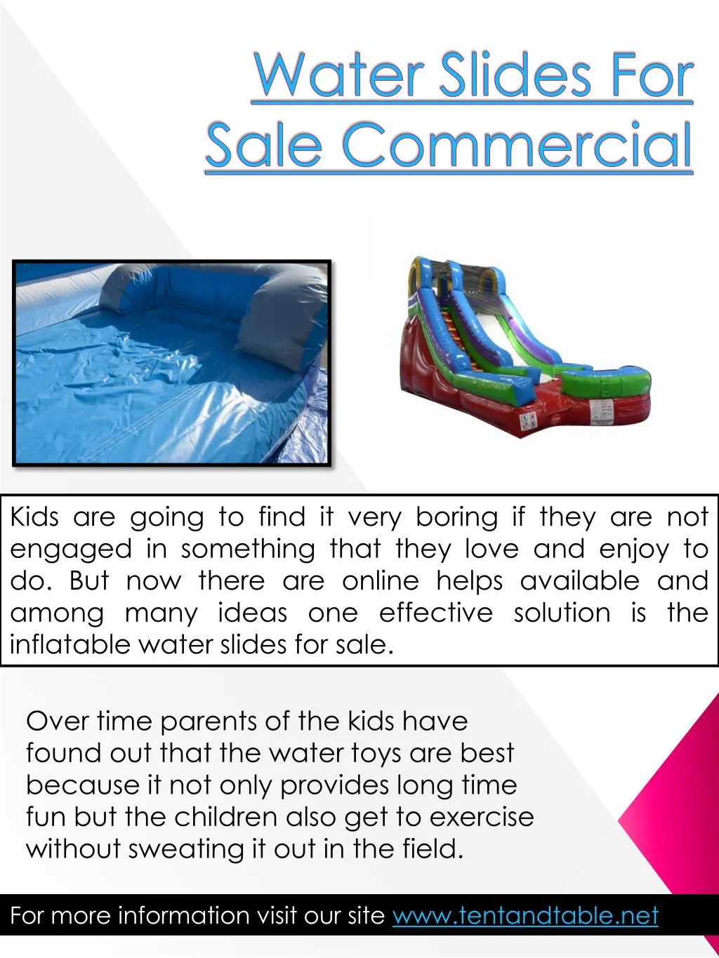 water slides for sale commercial