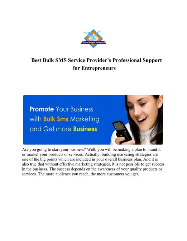 Best Bulk SMS Service Provider in India