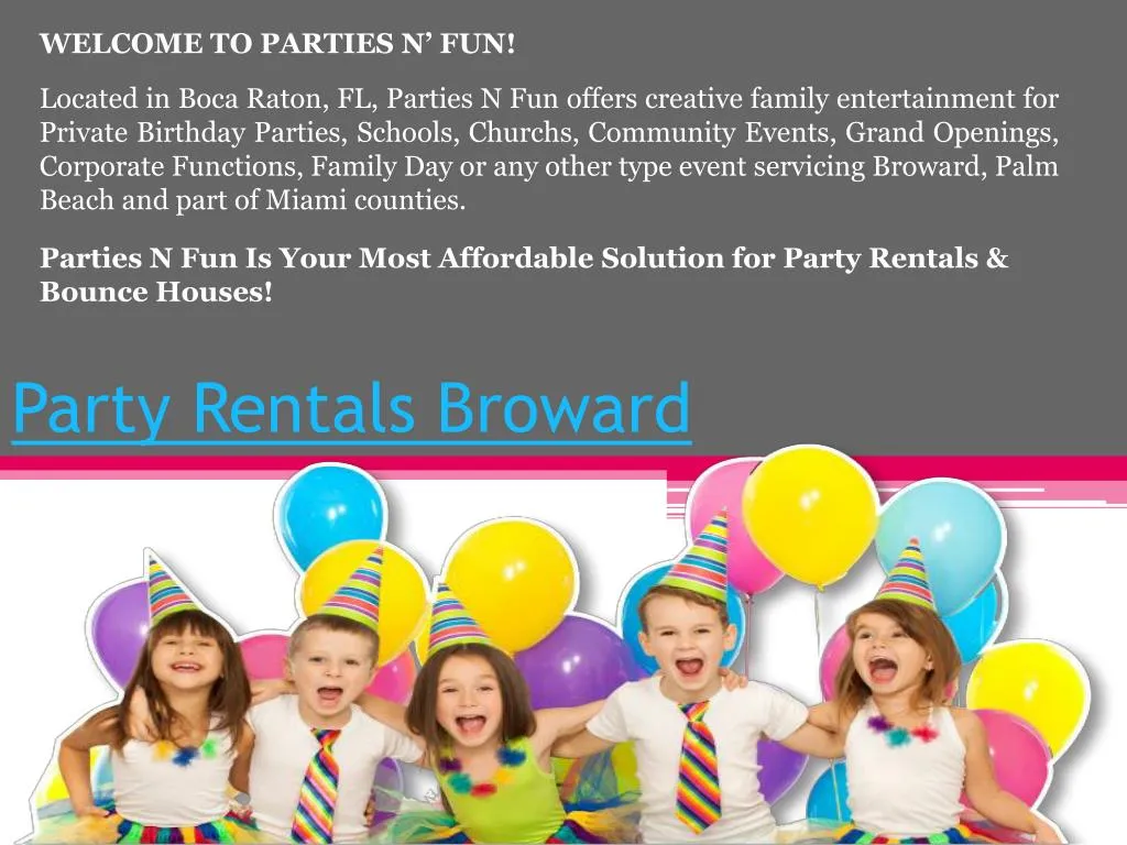 party rentals broward