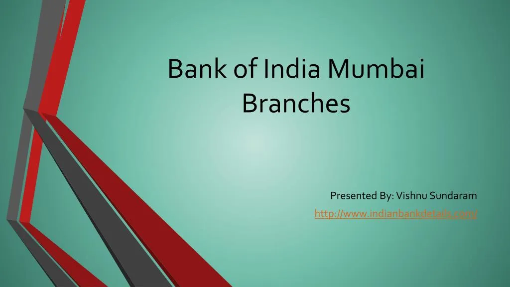 bank of india mumbai branches