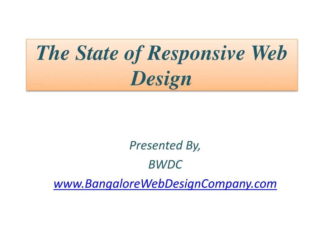 the state of responsive web design