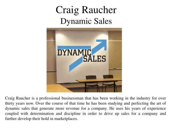 Craig Raucher Dynamic Sales