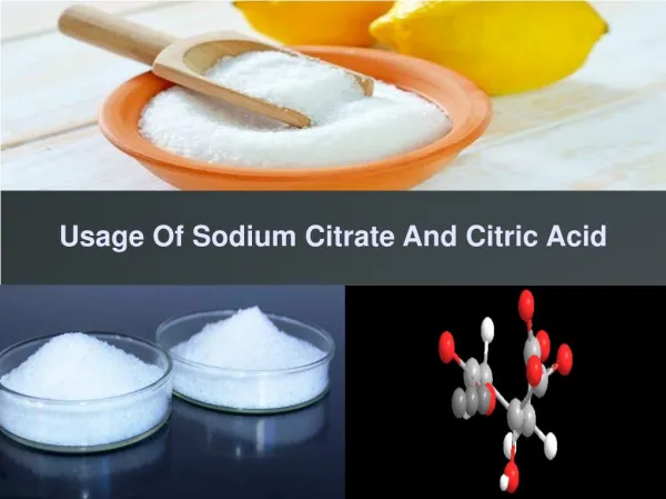 Uses and Benefits Of Sodium Citrate