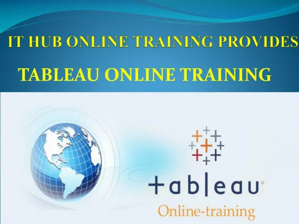 TABLEAU ONLINE TRAINING and TUTORIALS IN INDIA USA UK CANADA