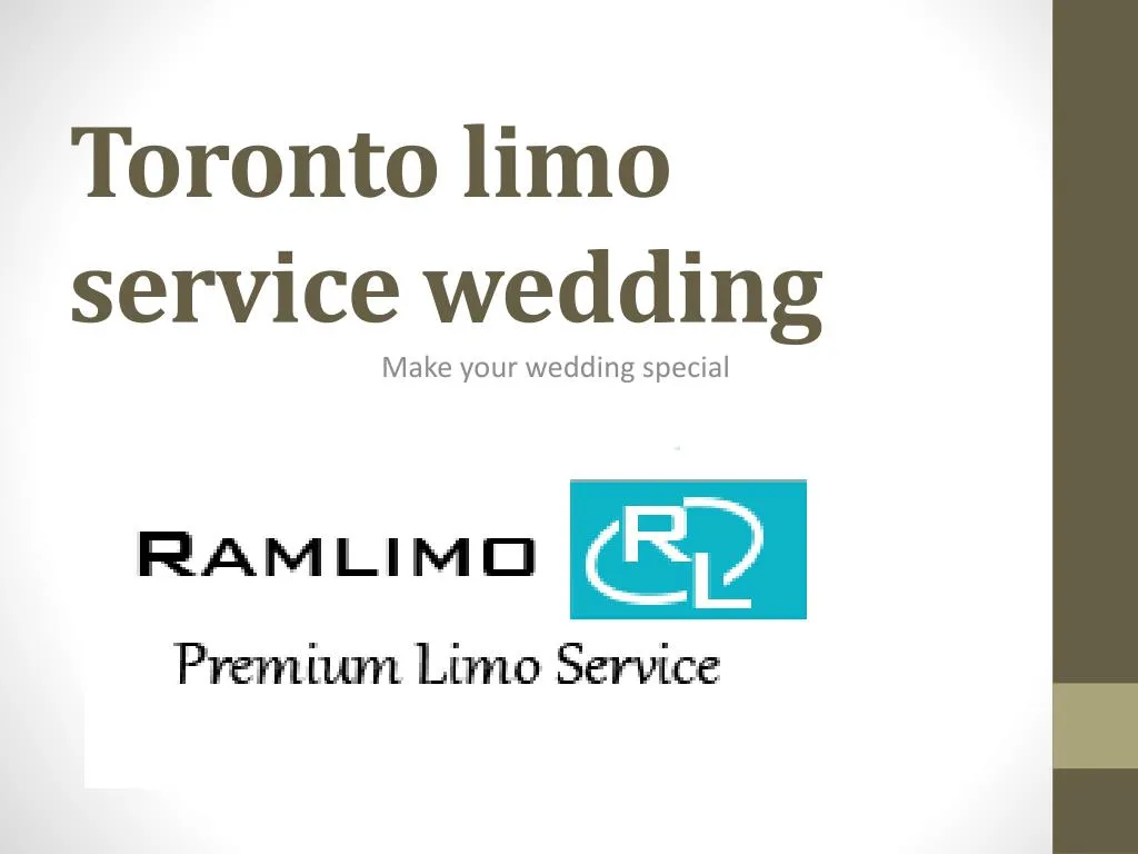 toronto limo service wedding