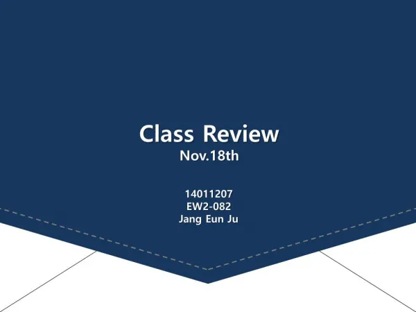 My Class Review