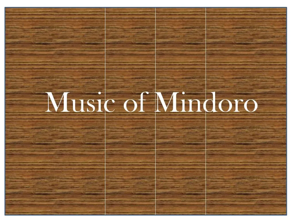 music of mindoro