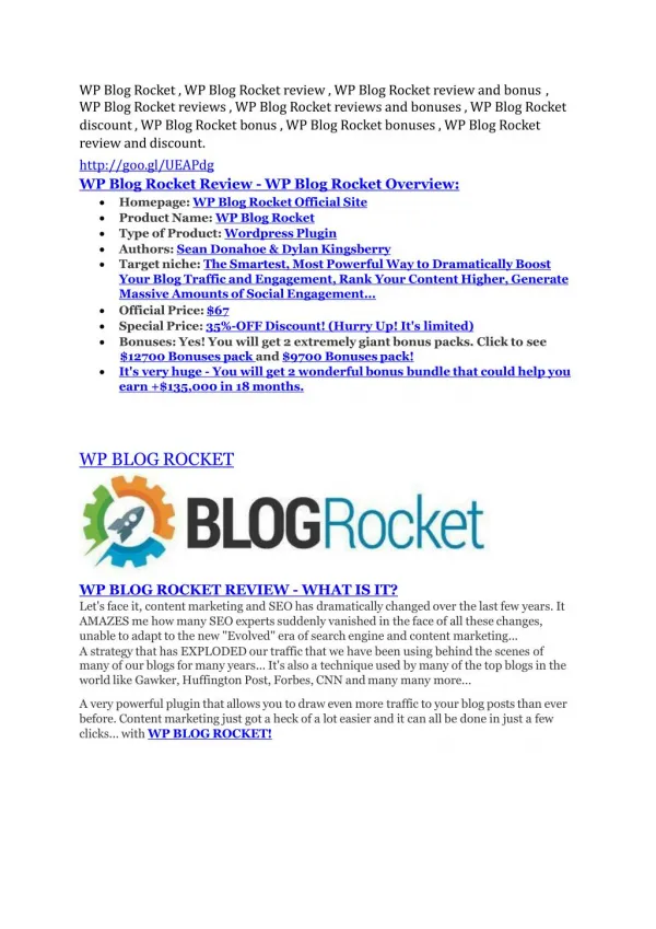 WP Blog Rocket Review - WP Blog Rocket DEMO & BONUS