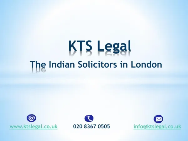 KTS Legal - The Indian Solicitors in London