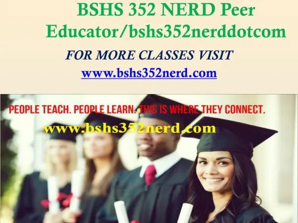 BSHS 352 NERD Peer Educator/bshs352nerddotcom