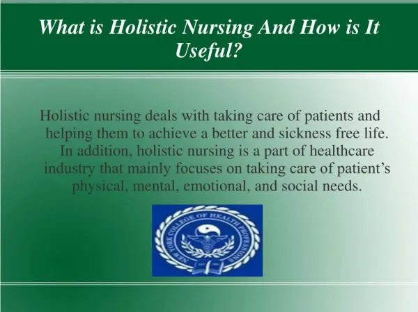 Everything You Need To Know About Holistic Nursing Program