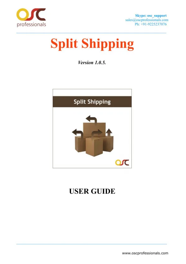 Split shipping