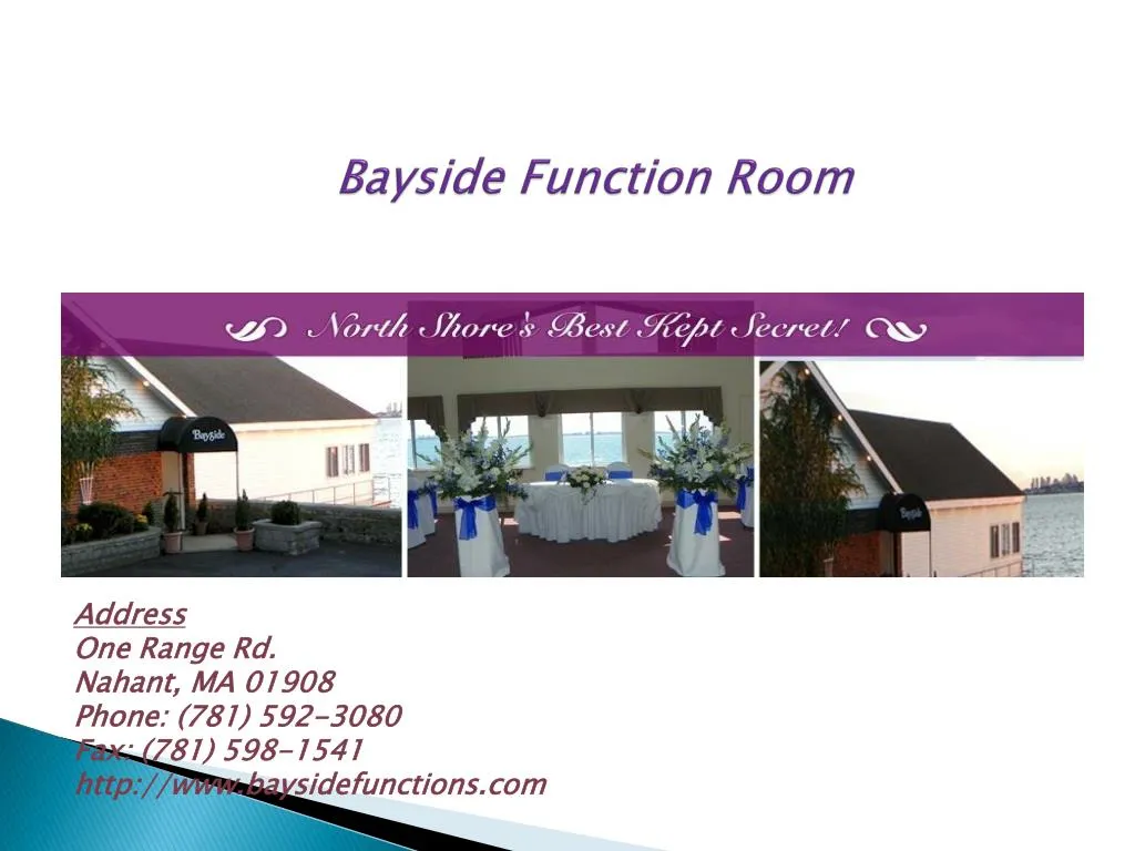 bayside function room