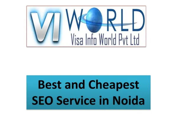 best and cheapest seo service in noida