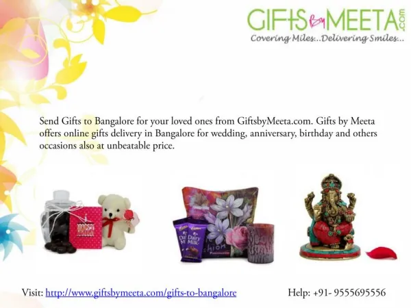 Online Gift to Bangalore and worldwide from GiftsbyMeeta