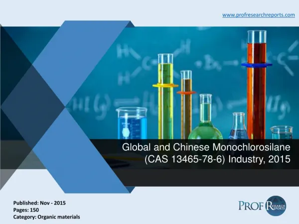 Global and Chinese Monochlorosilane Industry Cost, Market Profit 2015