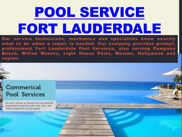 Weston pool service