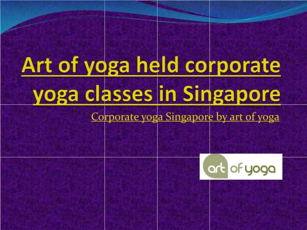 art of yoga held corporate yoga classes at Singapore