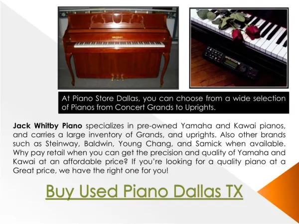 Buy Used Piano Dallas TX