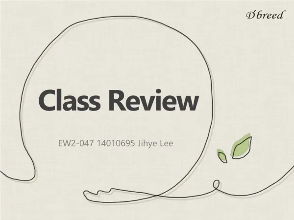 EW2-047, Jihye Lee, Class Review for Nov, 19th, 2015