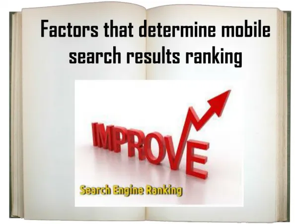 Factors that determine mobile search results ranking