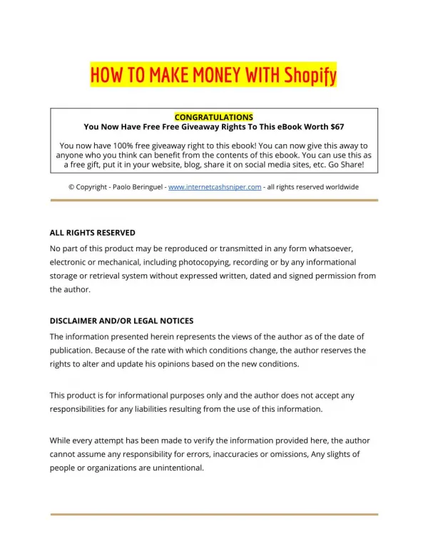 How To Make Money With Shopify