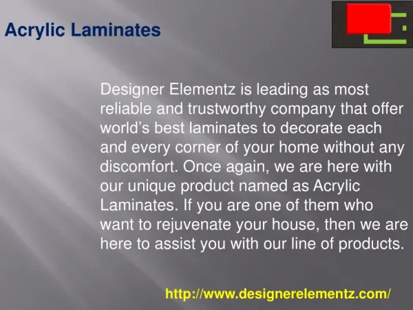 Acrylic laminates