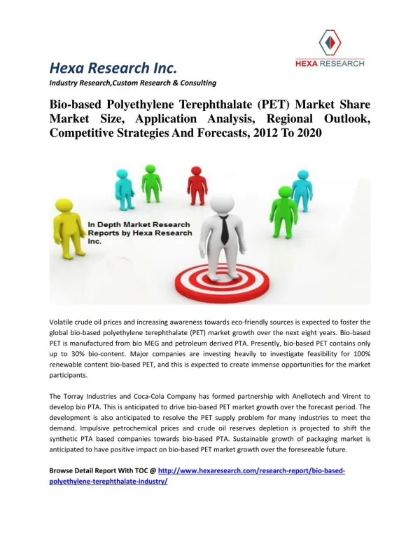 Bio-based Polyethylene Terephthalate (PET) Market Share Market Size, Application Analysis, Regional Outlook, Competitive