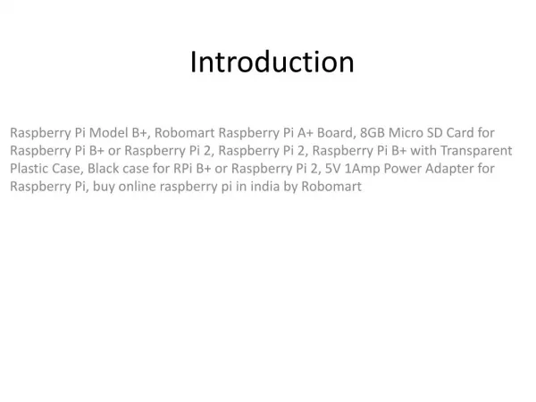 Raspberry Pi Components PPT