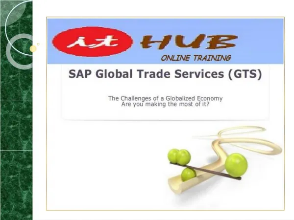 The Best SAP GTS online training in India, USA & UK.