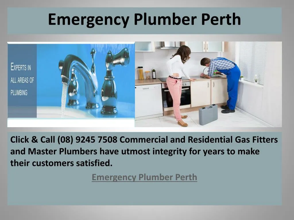 emergency plumber perth