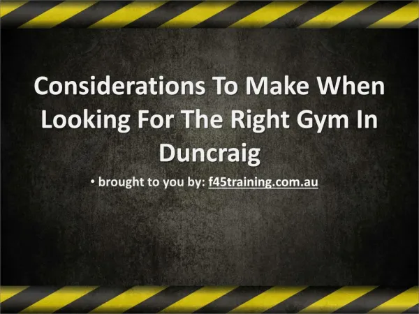 Considerations To Make When Looking For The Right Gym In Duncraig